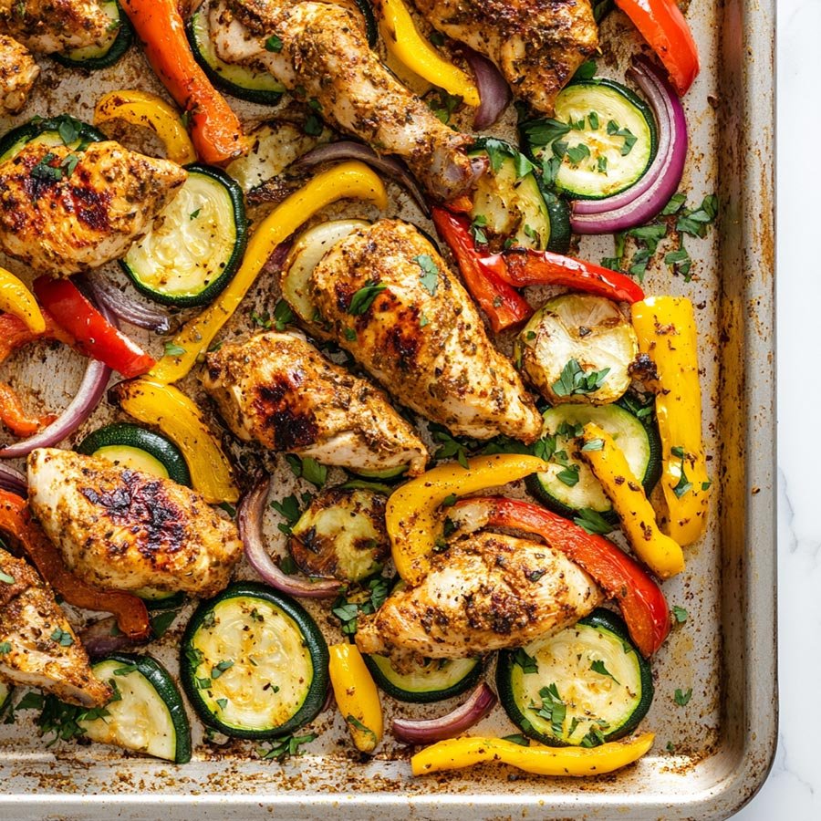 Easy homemade sheet pan chicken shawarma 