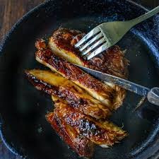 Lions mane steak pan fried