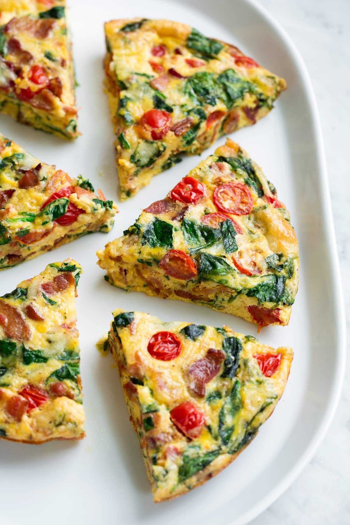 Spinach and vegetables fritata